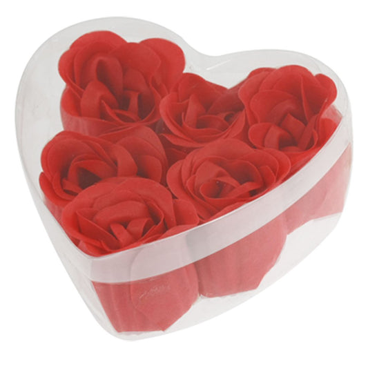 Ruilogod 6 Pcs Red Scented Bath Rose Petal in Heart Shape Box (id: 1af e92 4cc 955 66f Beauty and Personal Care Ruilogod