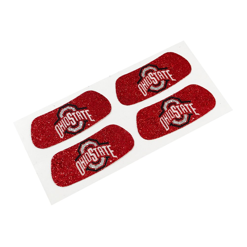 Ohio State Buckeyes NCAA Glitter Eye Black Strips, Perfect for Game Day and Tailgate (2 Pairs) Beauty & Personal Care EyeBlack