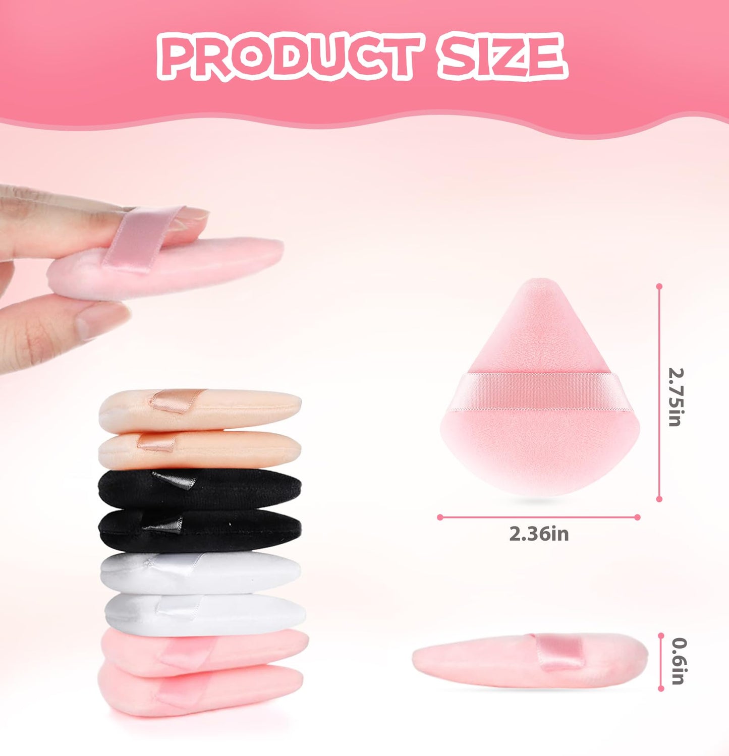 8 Pieces Triangle Powder Puff Face Soft Triangle Makeup Puff Velour Cosmetic Foundation Blender Sponge Beauty Makeup Tools Beauty & Personal Care MMQ