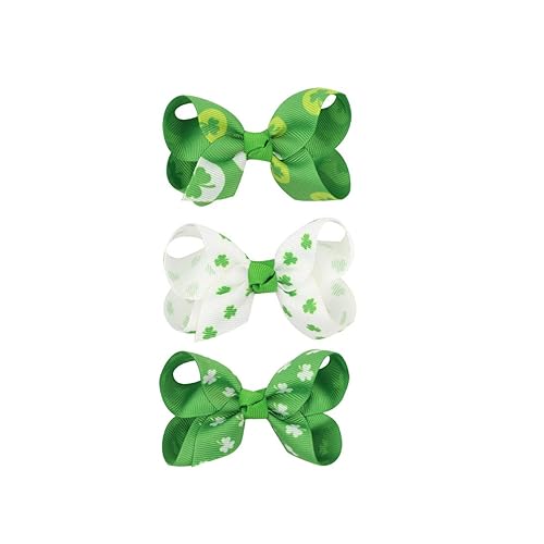 St. Patrick Baby Hairpin Girls Hair Clips Bows Alligator Clips Hair Barrettes JHSP16 (3 Pcs-I) Beauty & Personal Care JustMyDress