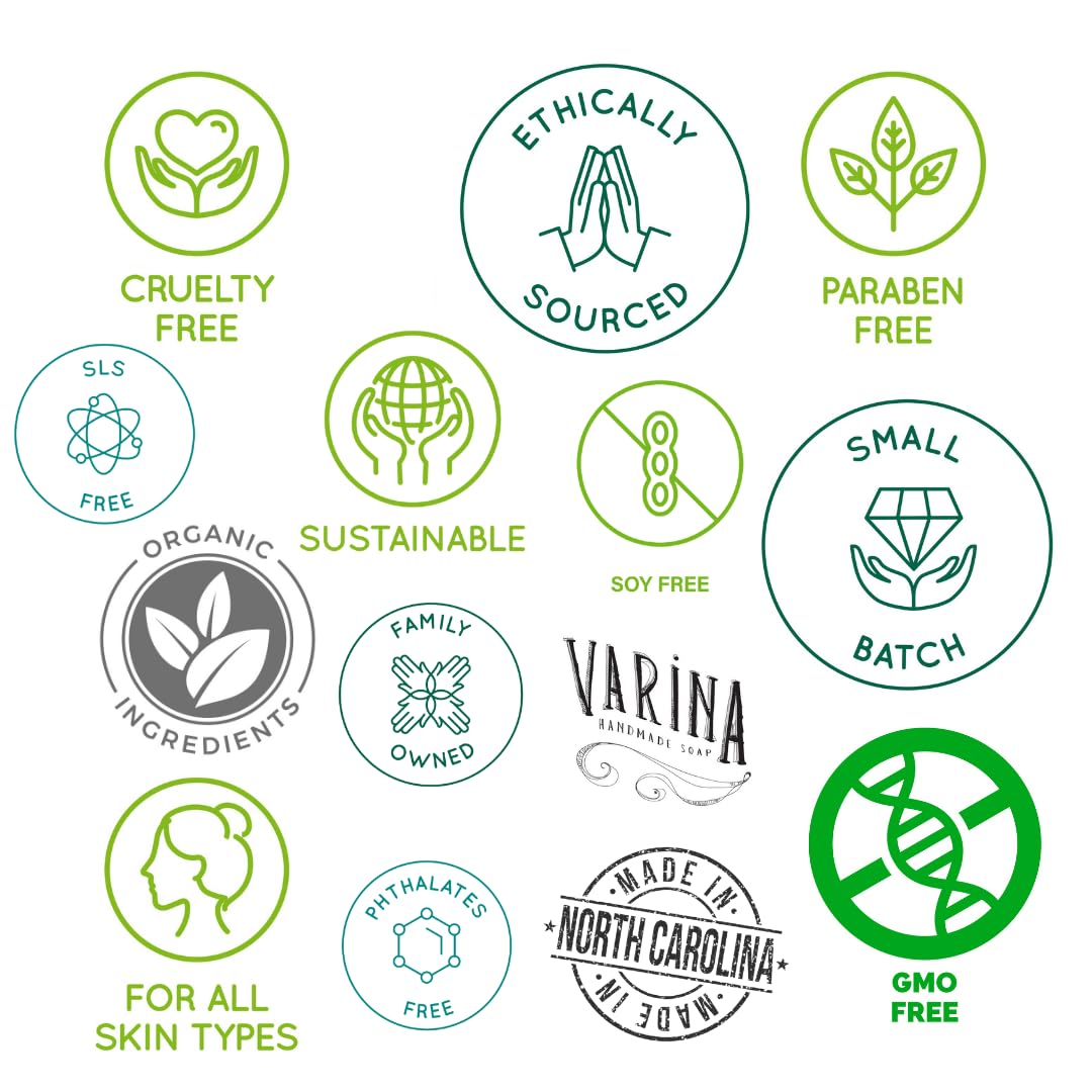 Varina Organic Bay Runner Bar Soap - Gentle Cleansing for Sensitive Skin, Spicy - 3 Pack Beauty & Personal Care Varina