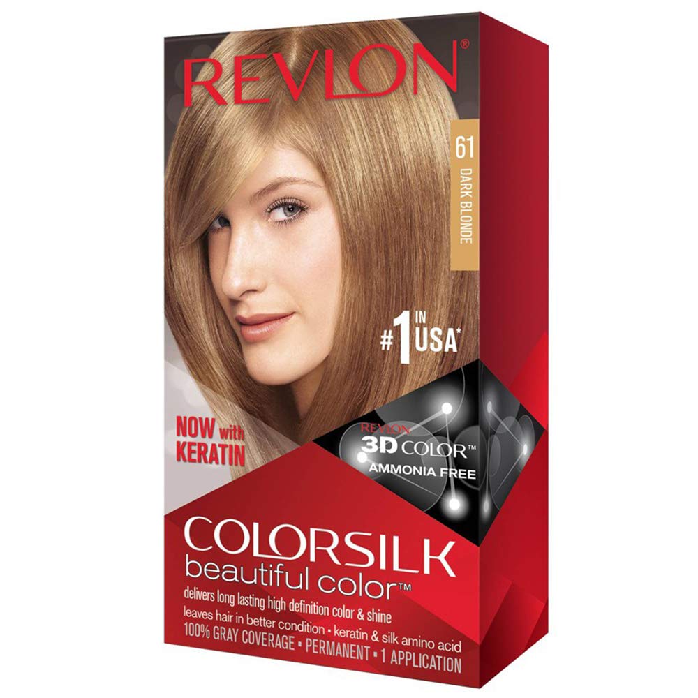 Revlon ColorSilk Beautiful Color, Dark Blonde [61] 1 ea (Pack of 3) Beauty & Personal Care REVLON