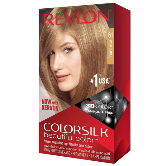 Revlon ColorSilk Beautiful Color, Dark Blonde [61] 1 ea (Pack of 3) Beauty & Personal Care REVLON