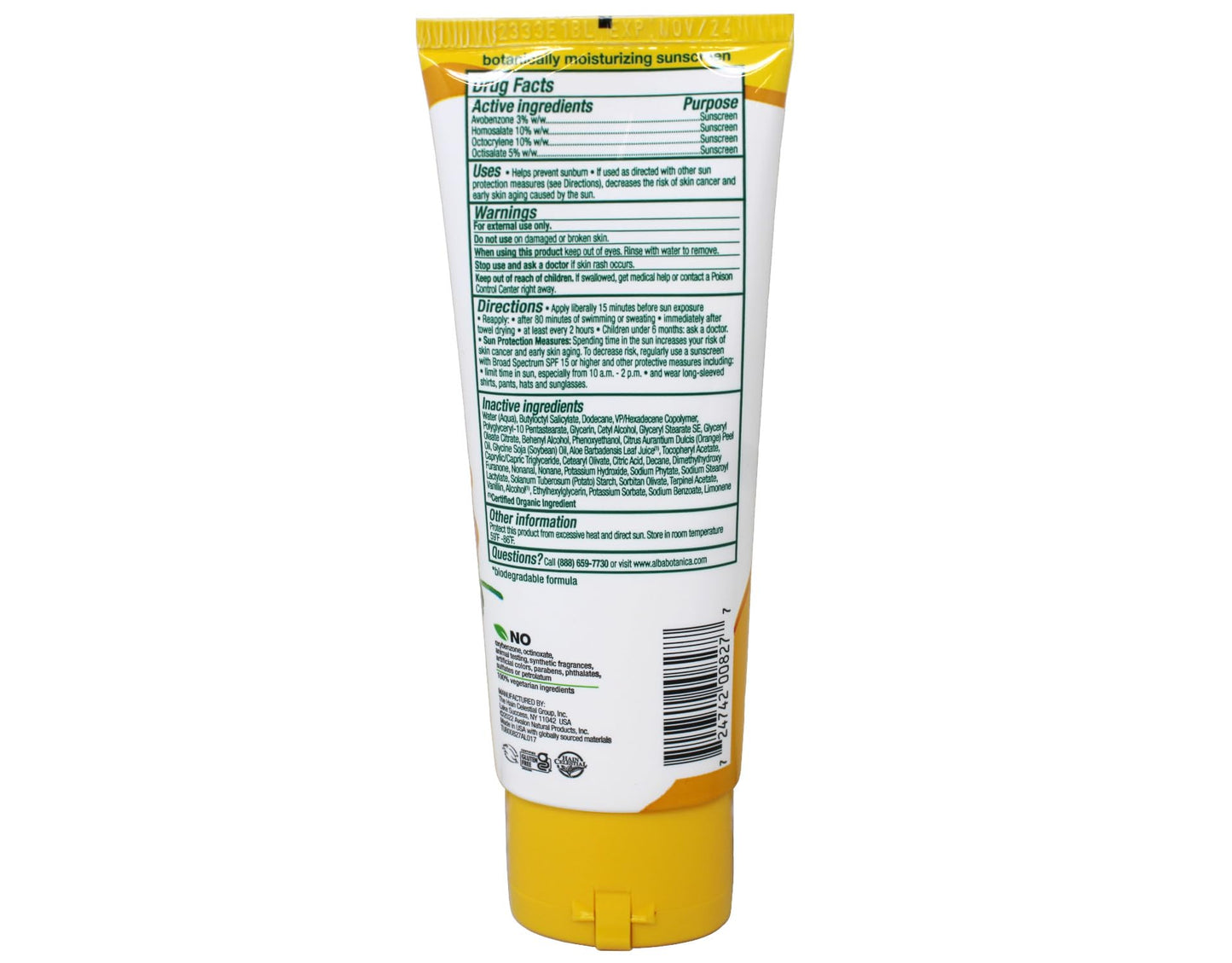 Alba Botanica Hawaiian Island Vibe Sunscreen SPF 50, 3 fl oz (Pack of 2) Beauty & Personal Care Alba Botanica
