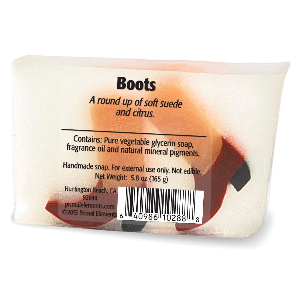 Primal Elements Glycerin Bar Soap | Helps All Skin Types, Sensitive, Oily & Dry Skin | NO PARABENS, VEGAN, GLUTEN FREE, 100% VEGETABLE BASE - (Boots) Beauty & Personal Care Primal Elements