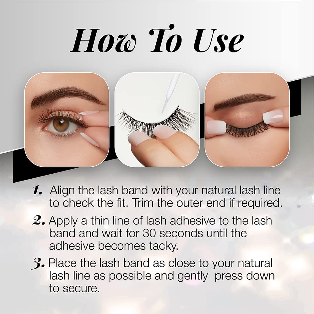 Ardell 3D Faux Mink Lashes 863 with DUO Lash Adhesive Pipette, 1g - Long-Lasting, Natural Look False Eyelashes, 1 Pack Beauty & Personal Care Ardell