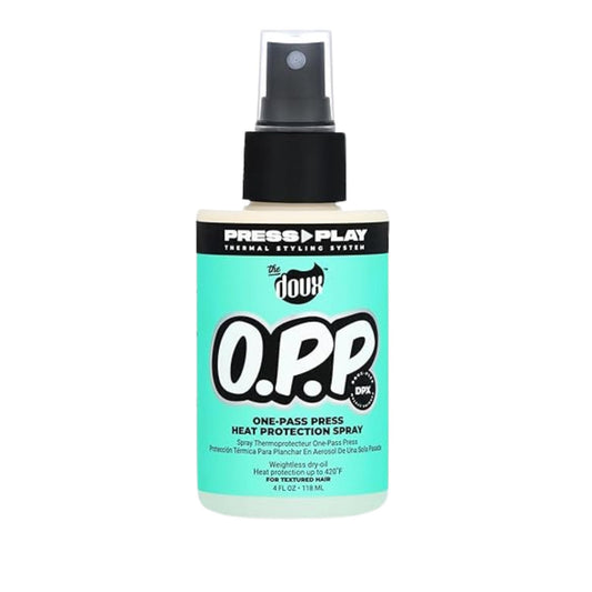 The Doux O.P.P. ONE?PASS PRESS Heat Protection Spray for Hair - Thermal Protector with Jojoba Oil, Aloe & Pineapple - Anti?Frizz Straightening Spray Beauty & Personal Care The Doux