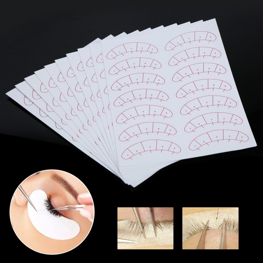 140 Pcs Paper Patches 3D Eyelash Under Eye Pads Patch Lash False Eyelash Extension Paper Patches Eye Tips Sticker Wraps Make Up Tools beauty eyelash Beauty & Personal Care BEMLP
