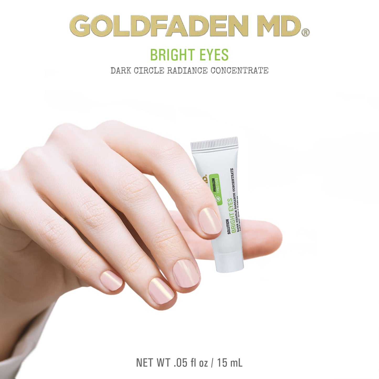 Bright Eyes Dark Circle Concentrate Brightening Eye Cream w/ Soy Peptide, Rice Bran Extract & Arnica | May Reduce Under Eye Darkness, Puffiness & Fine Beauty & Personal Care GOLDFADEN MD