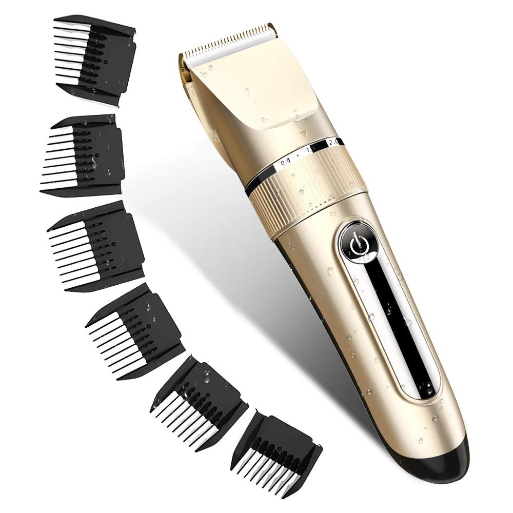 ZUIAI Waterproof Men Hair Clipper Hair Electric Trimmer Tool LED Digital Display Limit Comb Barber Cutting Clipper Beauty and Personal Care ZUIAI