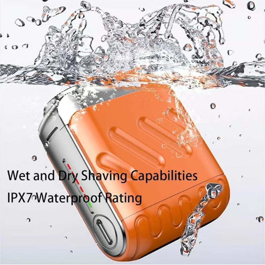 Small Steel Cannon Suspended Magnetic Blade, Portable Rotary Dual Ring Electric Shaver, Fully Waterproof, USB Rechargeable, One-Button Long Lasting Beauty and Personal Care tarcegta
