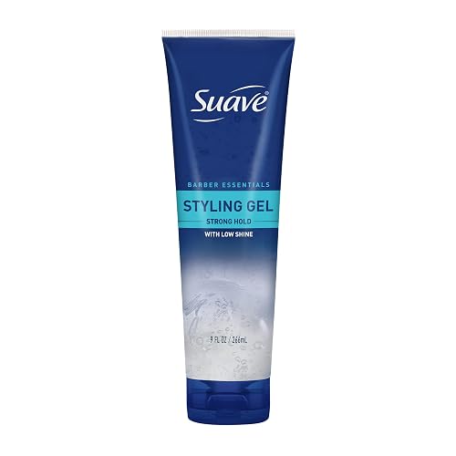 Suave Barber Essentials Styling Gel for Men, Strong Hold and Low Shine, No Flakes, Barber-Quality Results, 9 oz Beauty & Personal Care Suave
