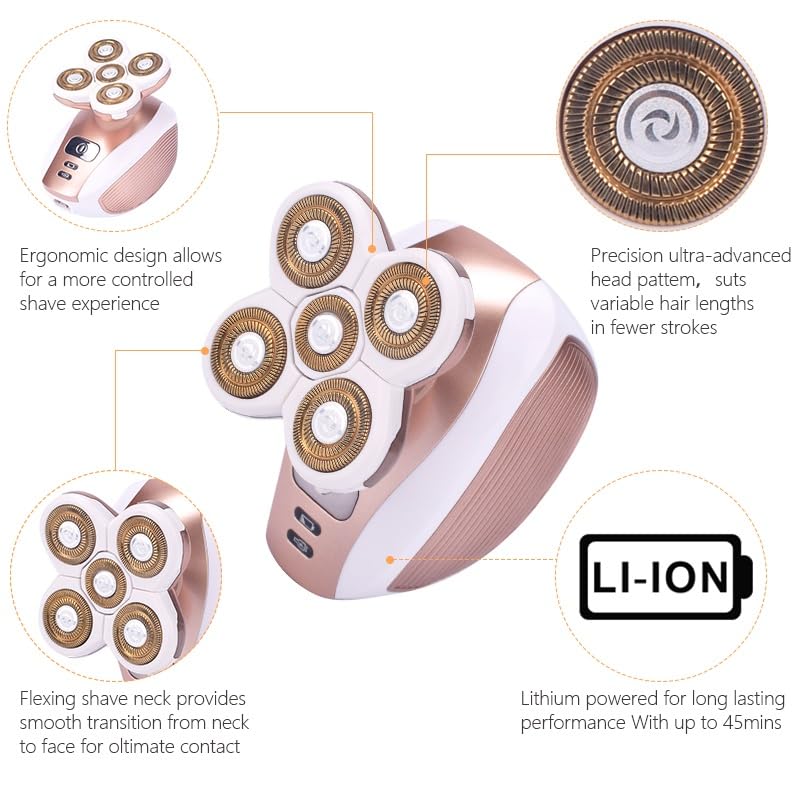 Head Shavers for Bald Men, Protable electric women shaver hair removal epilator female shaving machine for leg body facial razor rechargeable lady Beauty and Personal Care WTCBQC
