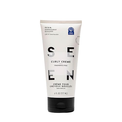 SEEN Curly Creme, Fragrance Free - Non-Comedogenic & Curl Defining Styling Hair Cream- Anti Frizz- Heat Protectant- Safe for Sensitive Skin Beauty & Personal Care SEEN