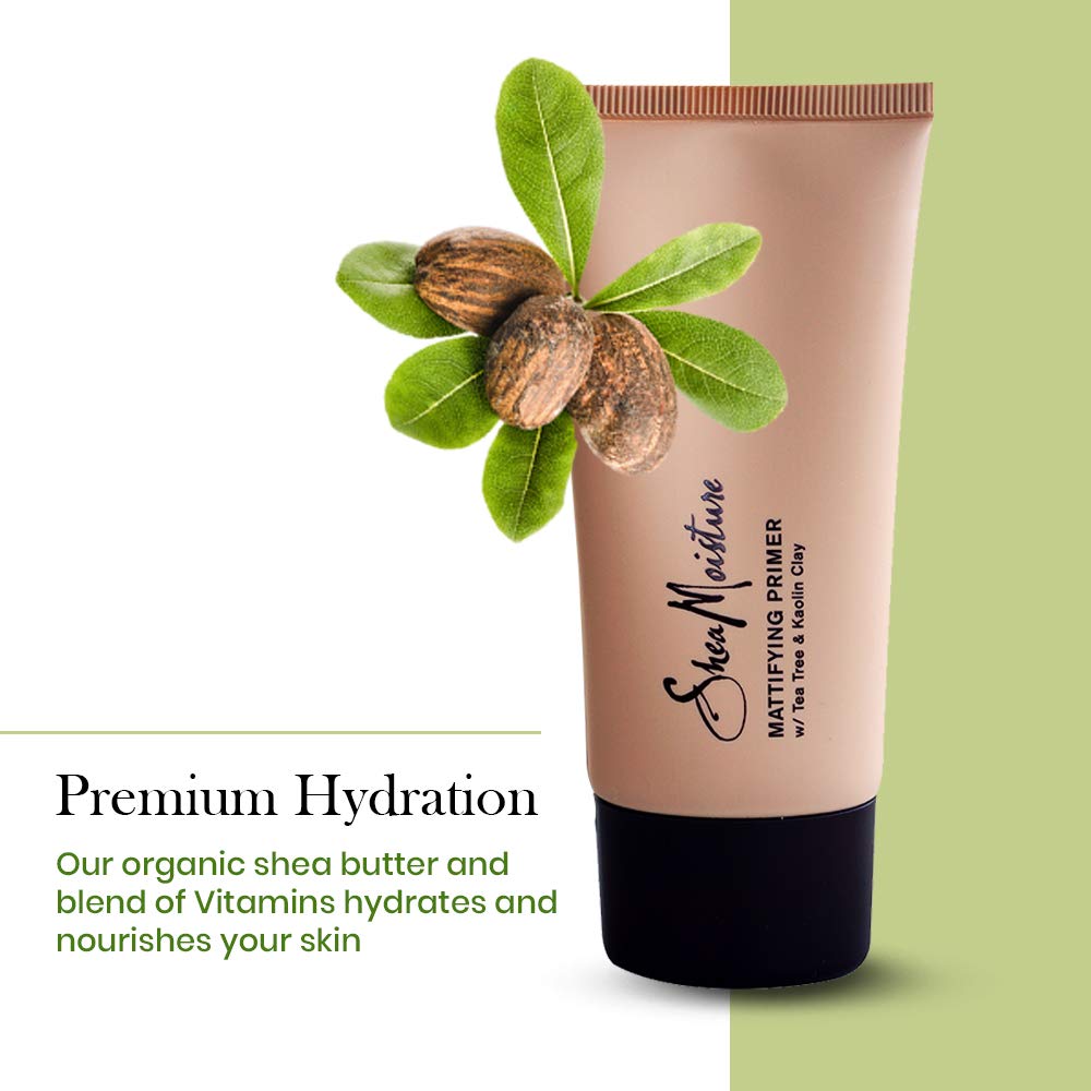 SheaMoisture Mattifying Primer - Matte Face Primer Hydrates and Balances Skin - Made with Organic Shea Butter, Tea Tree and Kaolin Clay (Good Beauty & Personal Care SheaMoisture