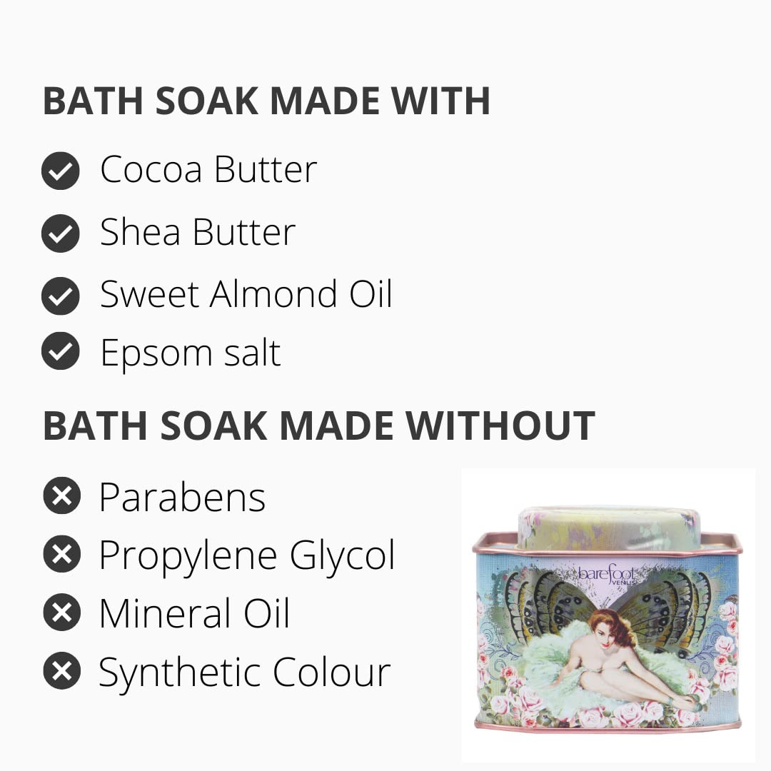 Barefoot Venus Epsom Salt Bath Soak with Cocoa Butter (Vanilla Effect) Beauty and Personal Care Barefoot Venus