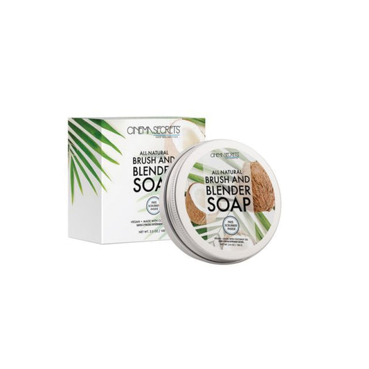 Cinema Secrets Vegan Makeup Brush Cleaner Soap - Brush & Make Up Sponge Cleaner with Scrubber - Formulated with Coconut Oil for Deep Cleansing Beauty & Personal Care CINEMA SECRETS