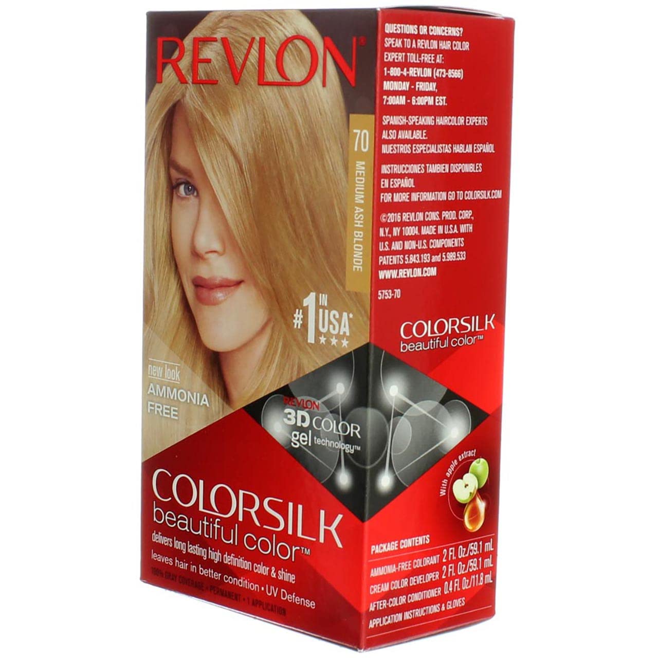 Revlon ColorSilk Hair Color 70 Medium Ash Blonde 1 Each (Pack of 11) Beauty & Personal Care Colorsilk