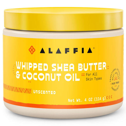 Alaffia Whipped Shea Butter and Coconut Oil, for Smooth, Soft Skin, Unscented 4 Oz Beauty & Personal Care Alaffia