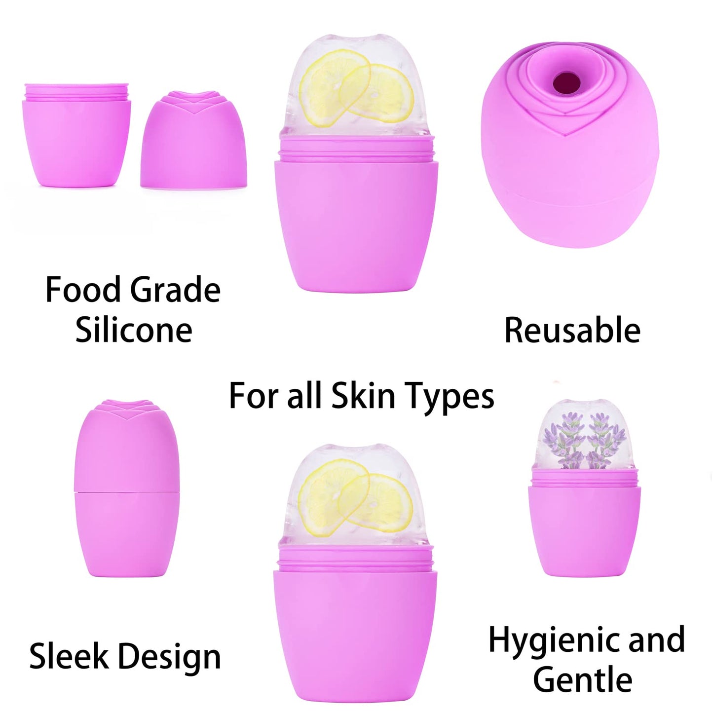 Evmliy Ice Face Roller, Silicone Ice Roller for Face to Tighten and Lift Skin, Face & Eye Puffiness Relief, Reusable Facial Ice Mold for Neck Beauty & Personal Care Evmliy