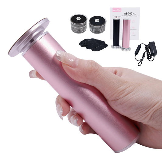 APRELM Electric Foot Callus Remover with 80pcs Sandpaper Discs, 4.8IN Longer Professional Callus Remover for Feet, Pedicure Tools Foot File for Dead Beauty and Personal Care APRELM Default Title