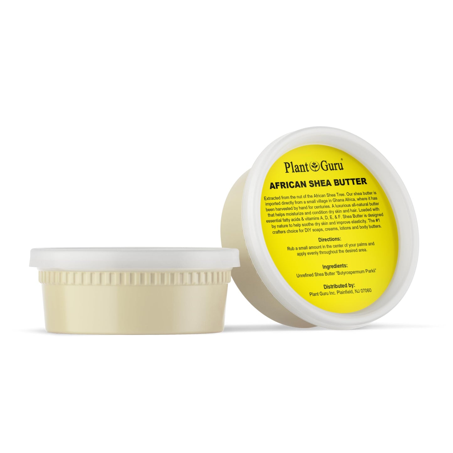Plant Guru Raw African Shea Butter 8 oz. 100% Pure Natural Unrefined IVORY - Ideal Moisturizer For Dry Skin, Body, Face And Hair Growth. Great For DIY Beauty & Personal Care Plant Guru