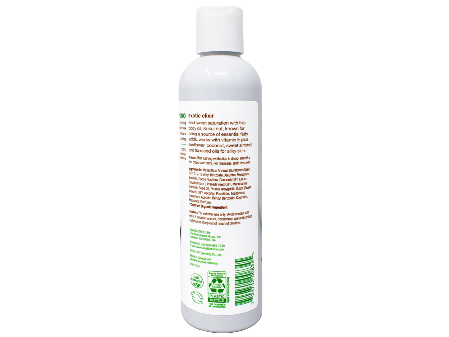 Alba Botanica Intense Hydration Body Oil, with Kukui Nut and Vitamin E, 8.5 FL OZ Beauty & Personal Care Alba Botanica