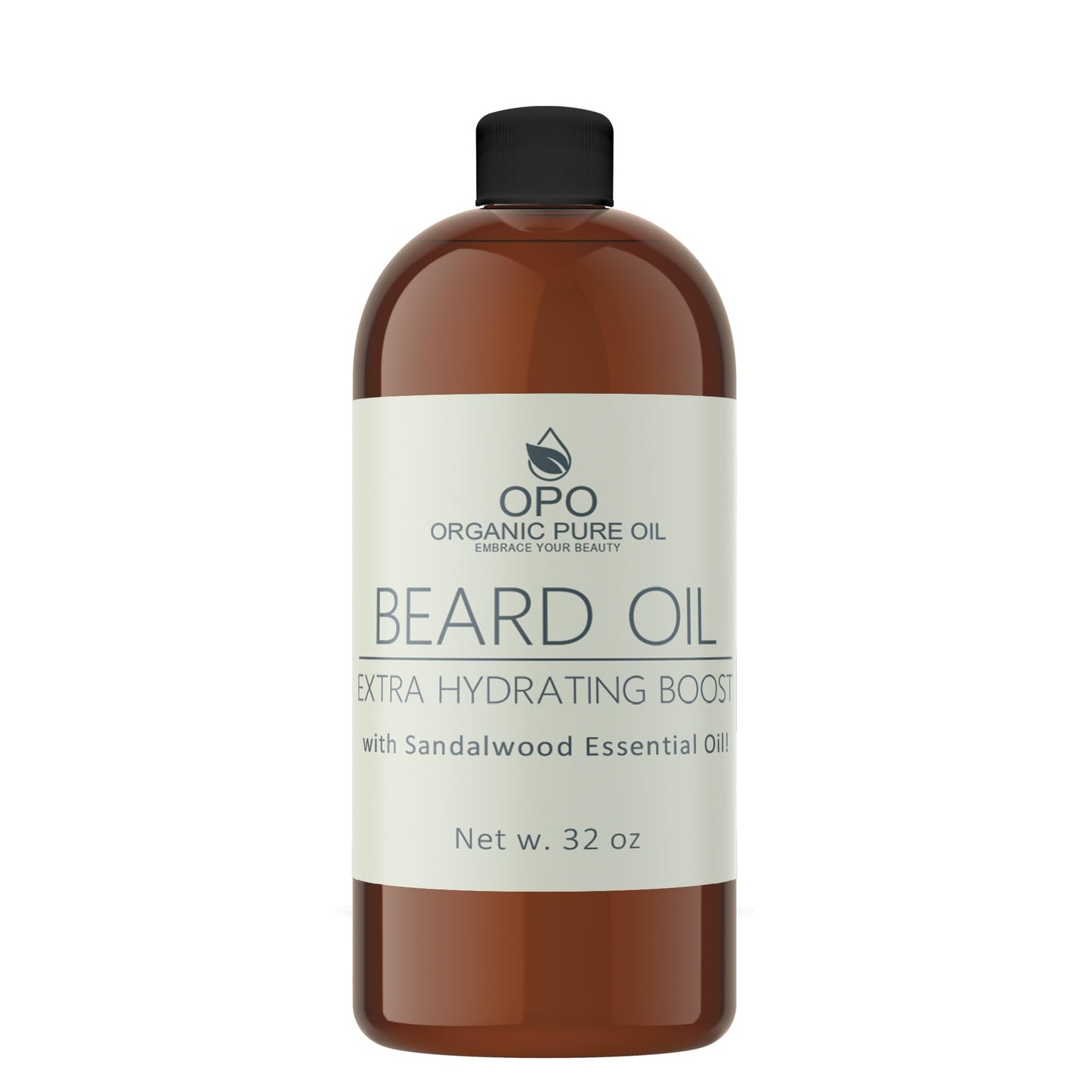 Sandalwood Beard Oil - Natural, Non-GMO, Facial Hair Hydrating & Conditioning Oil Blend - 32 oz - Bulk Sized, Promoting Growth and Silky Smooth Hair Beauty and Personal Care OPO