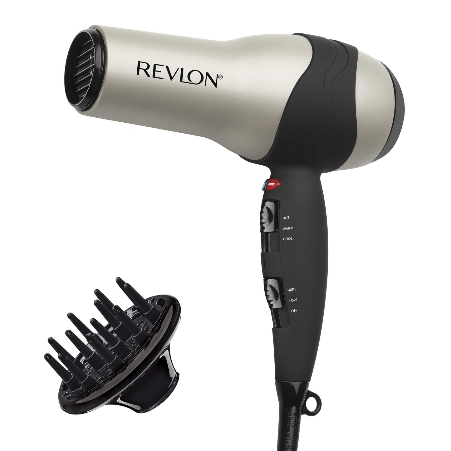 REVLON Turbo Hair Dryer | 1875 Watts of Maximum Shine, Fast Dry (Silver) Beauty & Personal Care REVLON