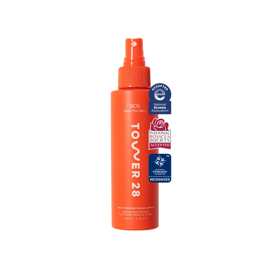 Tower 28 SOS Daily Rescue Facial Spray 4 oz – Hypochlorous Acid Toner for Sensitive Skin, Reduces Redness & Breakouts, Soothing Face Spray Beauty & Personal Care Tower 28