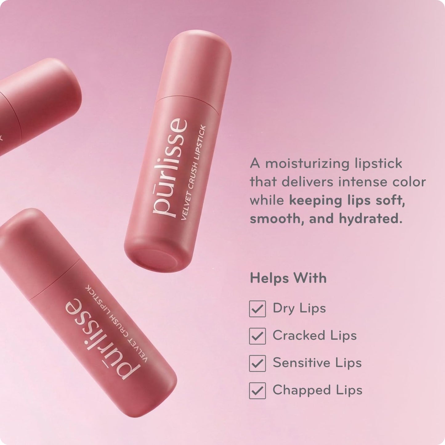 p?rlisse Velvet Crush Long Lasting Lipstick - Matte Finish Hydrating Lipstick - Enriched with Bakuchiol, Mango Seed & Shea Butter to Soften & Smooth Beauty & Personal Care p?rlisse