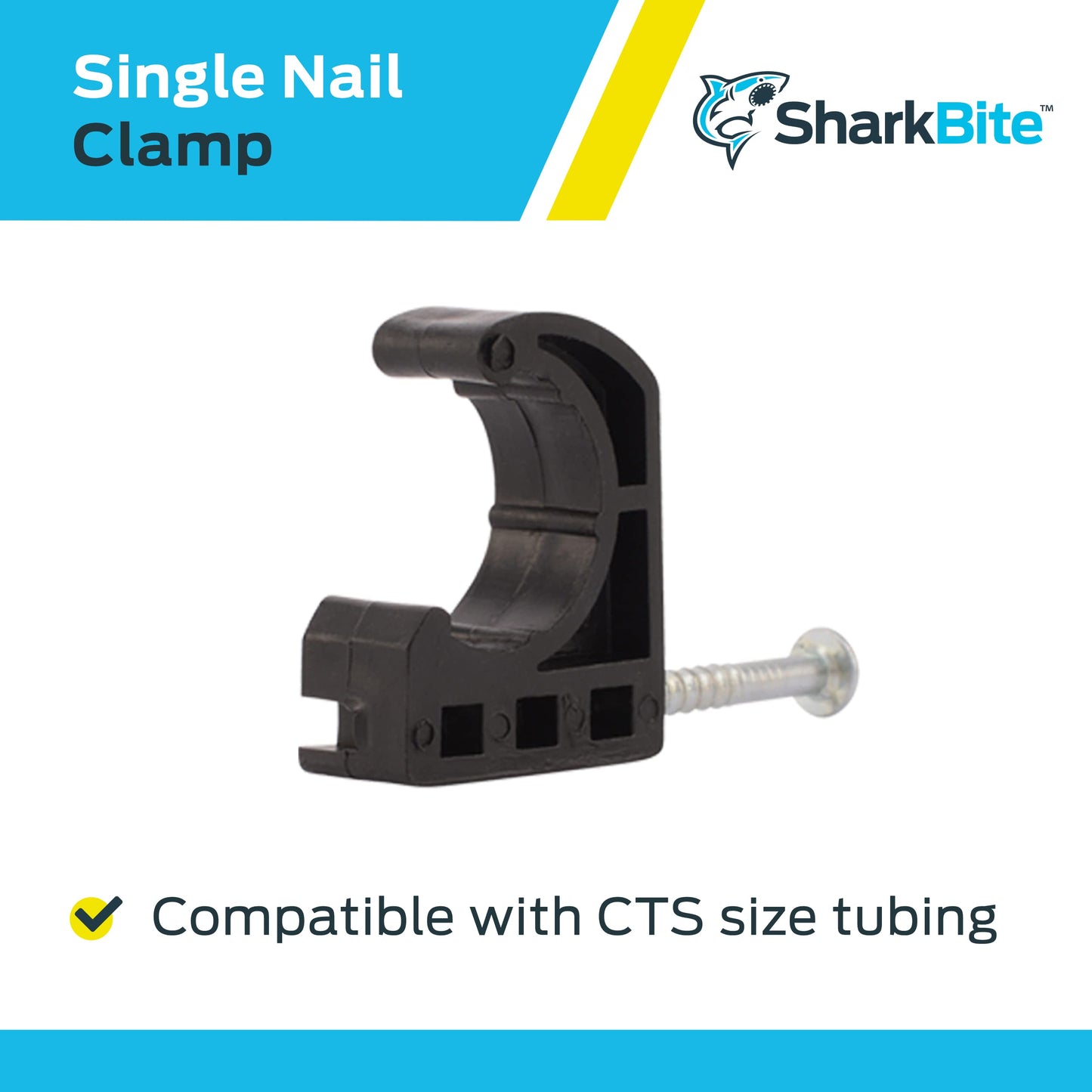 SharkBite 1/2 Inch Single Nail Half Clamp, J Hooks, Pack of 10, PEX Pipe, CTS, 23220 Beauty & Personal Care SharkBite