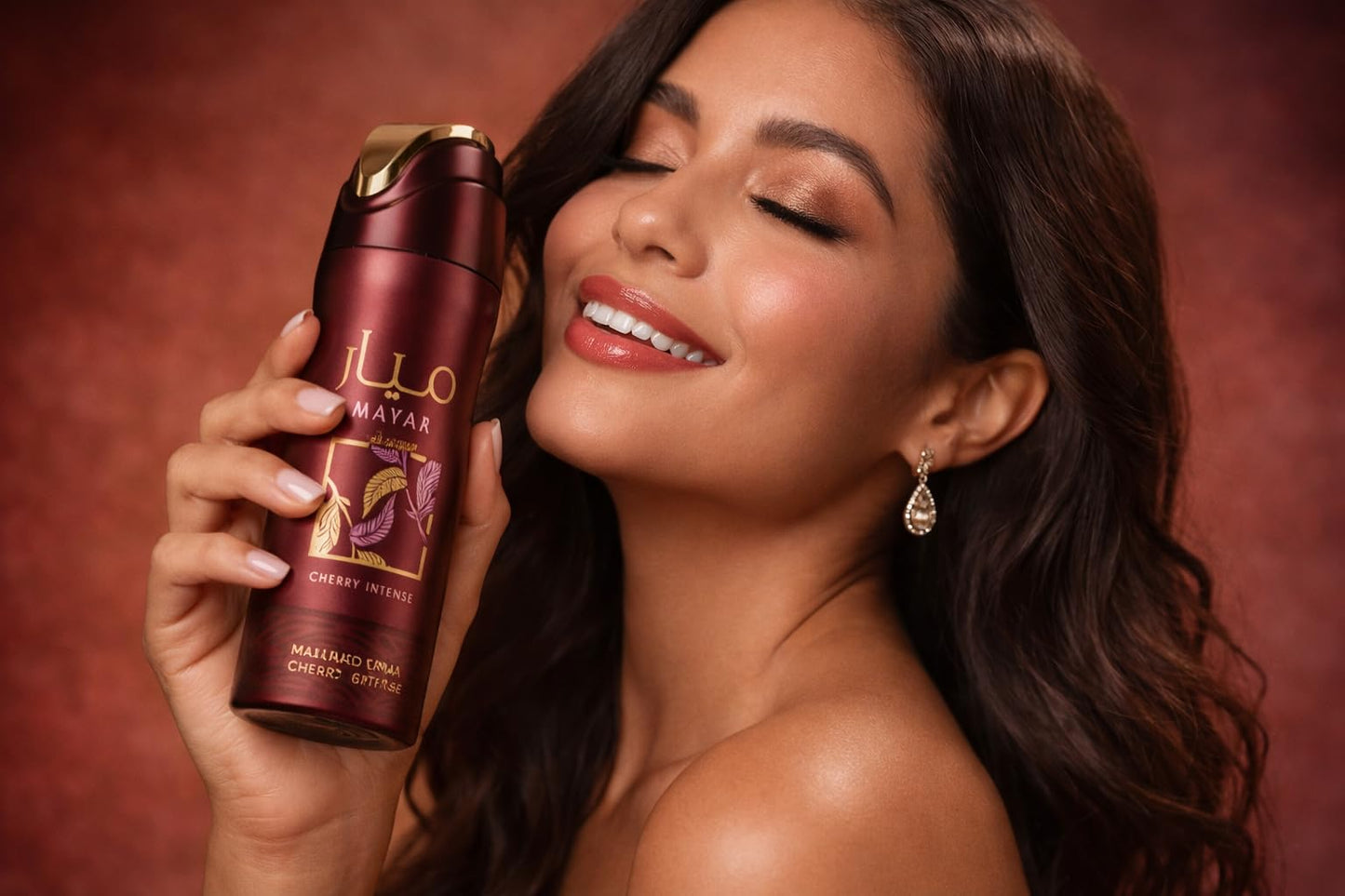 Lattafa Mayar Cherry Intense Perfumed Deodorant Spray 200ml (6.67 oz) - Fruity Sweet Cherry, Vanilla & Amber - Long Lasting Body Spray for Women Beauty and Personal Care Lattafa