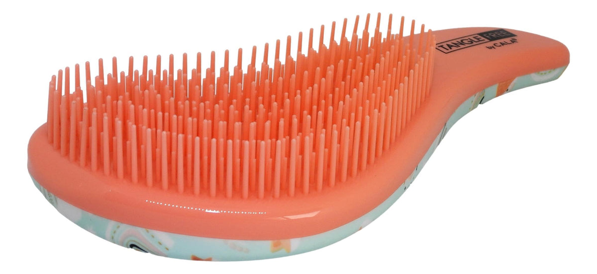 CALA Tangle-Free Hair Brush Daydream Fox, Ergonomic Palm Detangling Brush for Wet or Dry Hair, Minimizes Breakage & Cuticle Damage, Adds Shine, All
