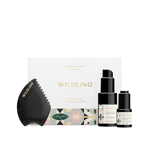 WILDLING Empress Facial Gua Sha Set I Facial Massage Tool + Facial Toner + Facial Oil to Lift, Plump, Tone + Sculpt I Patented Design 100% Authentic Beauty & Personal Care Wildling
