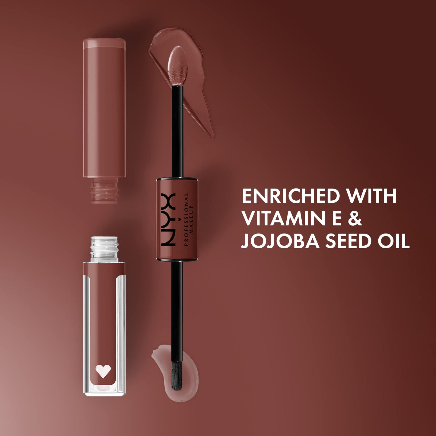 NYX PROFESSIONAL MAKEUP Shine Loud, Long-Lasting Liquid Lipstick with Clear Lip Gloss - Boundary Pusher (Warm Brown) Beauty & Personal Care NYX PROFESSIONAL MAKEUP