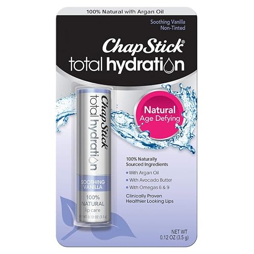 ChapStick Total Hydration Soothing Vanilla Moisturizing Lip Balm Tube, Lip Care with Argan Oil - 0.12 Oz Beauty & Personal Care ChapStick