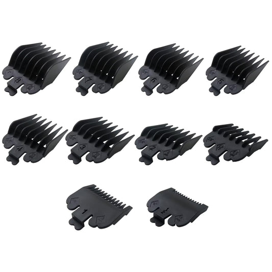 WELURE 10Pcs Clipper Guards Set Replacement for Limural K11S/ Novah HCL-001/ Surker K7S/K9C/K9S - 1/16" to 1" - Black Beauty and Personal Care WELURE