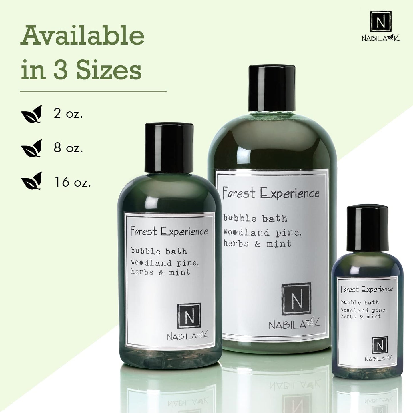 Nabila K Forest Experience Bubble Bath with Pine, Herbs & Mint - Natural & Organic, Sulfate-Free, Tear-Free - Luxury Aromatherapy Bath Soak Beauty and Personal Care Nabila K