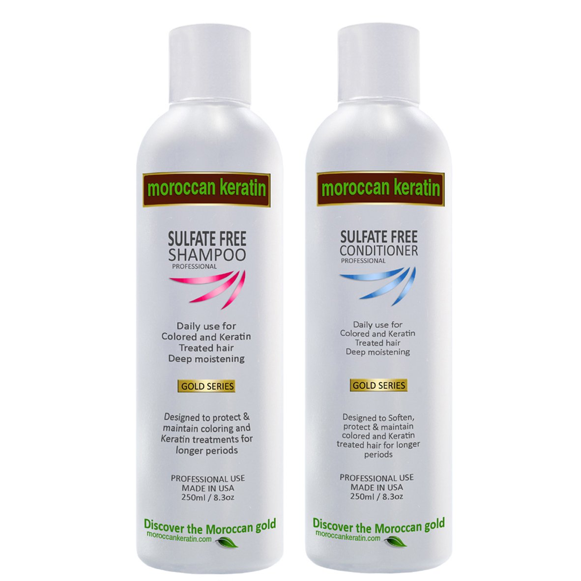 Moroccan Keratin Sulfate Free Shampoo & Conditioner Set Infused with Moroccan Argan Oil Beauty & Personal Care MOROCCAN KERATIN