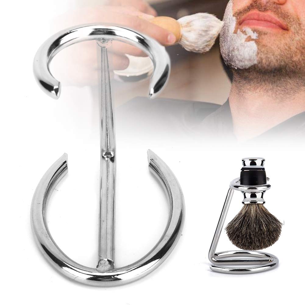 Shaving Brush Holder,Razor Brush Stand Men Shaving Brush Stainless Steel Stand Razor Holder for Salon Home Travel Use Beauty and Personal Care Nikou
