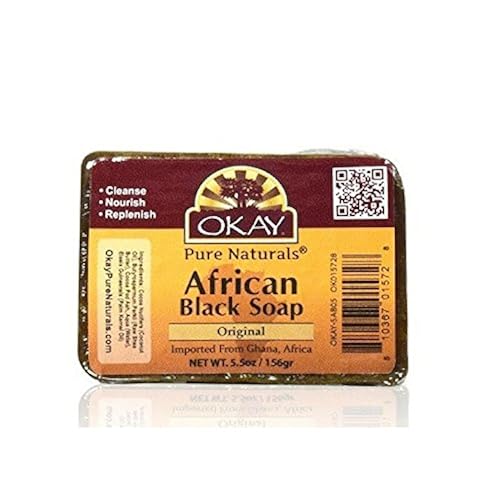 Okay African Black Soap, Original, 5.5 oz (Pack of 6) Beauty & Personal Care OKAY