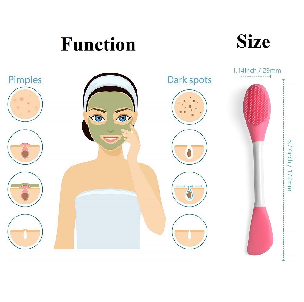 LASSKY Silicone Brushes,Double-Ended Silicone Face Mask Brush,Facial Cleansing Brush, Premium Soft Facial Masks Other Skin Care Applicator Tool Beauty & Personal Care LASSKY