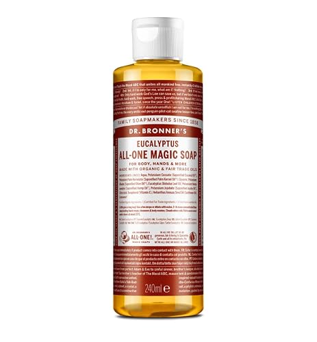 Dr. Bronner's Magic Soaps: Liquid Castile Soap, Eucalyptus 8 oz (3 pack) Beauty & Personal Care Dr. Bronner's