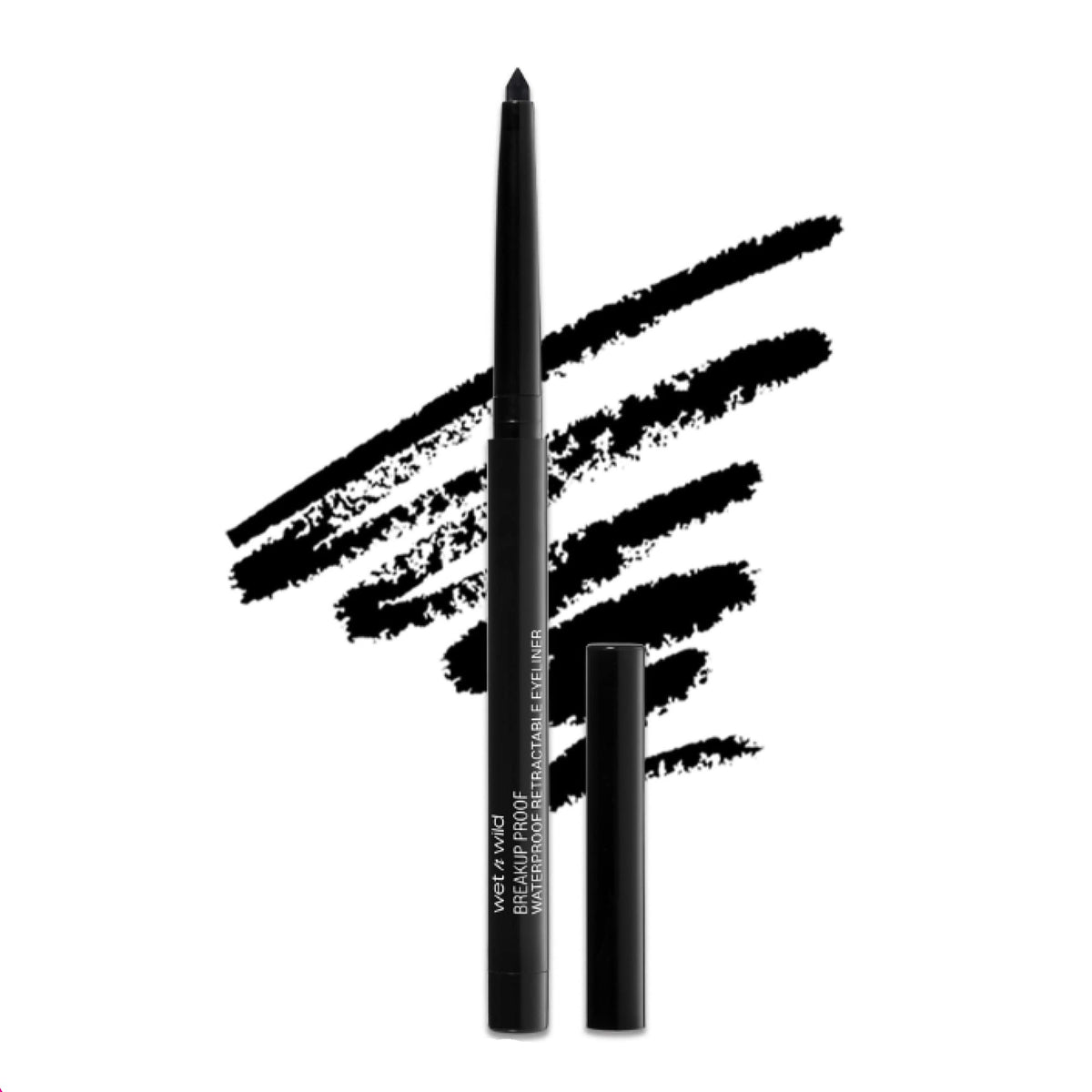 wet n wild Mega Last Breakup Proof Retractable Eyeliner - Ultra-Fine Brush, Waterproof,16-Hour Long-Lasting Wear - Cruelty-Free & Vegan - Black Beauty & Personal Care wet n wild