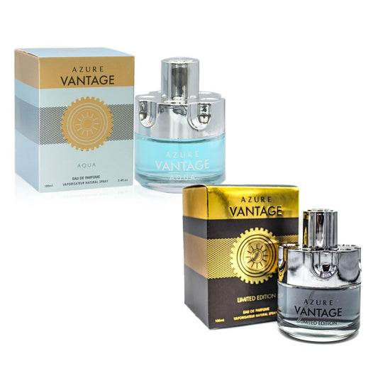 CEROD Secret Plus Azure Vantage Aqua and Azure Vantage Limited Edition Kit Cologne for Men/Eau de Parfum Natural Spray Vaporizateur 3.4 oz 100 ml Beauty & Personal Care CEROD