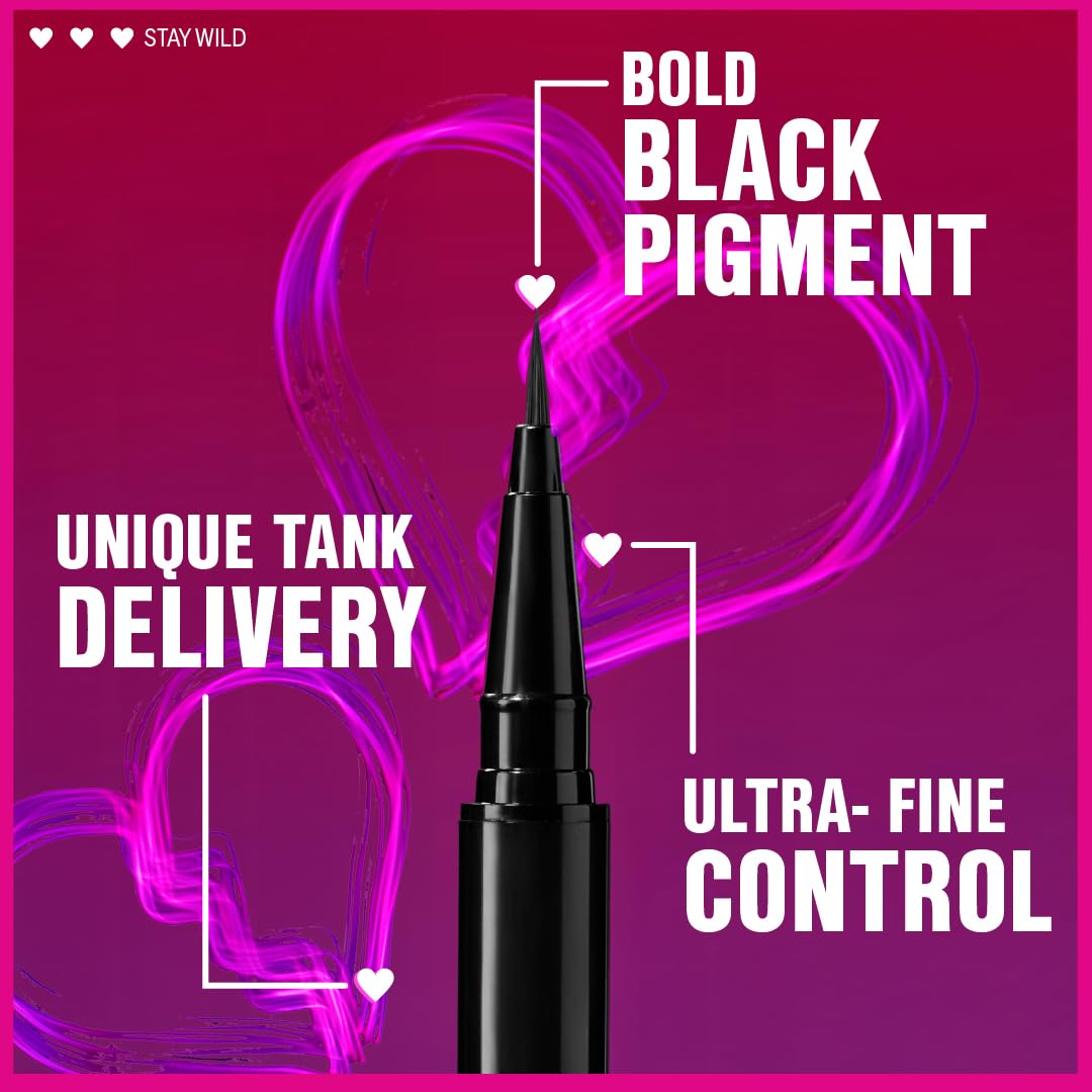 wet n wild Mega Last Breakup Proof Liquid Eyeliner - Ultra-Fine Brush, Waterproof, Long-Lasting - Cruelty-Free & Vegan - Ultra Black Beauty & Personal Care wet n wild