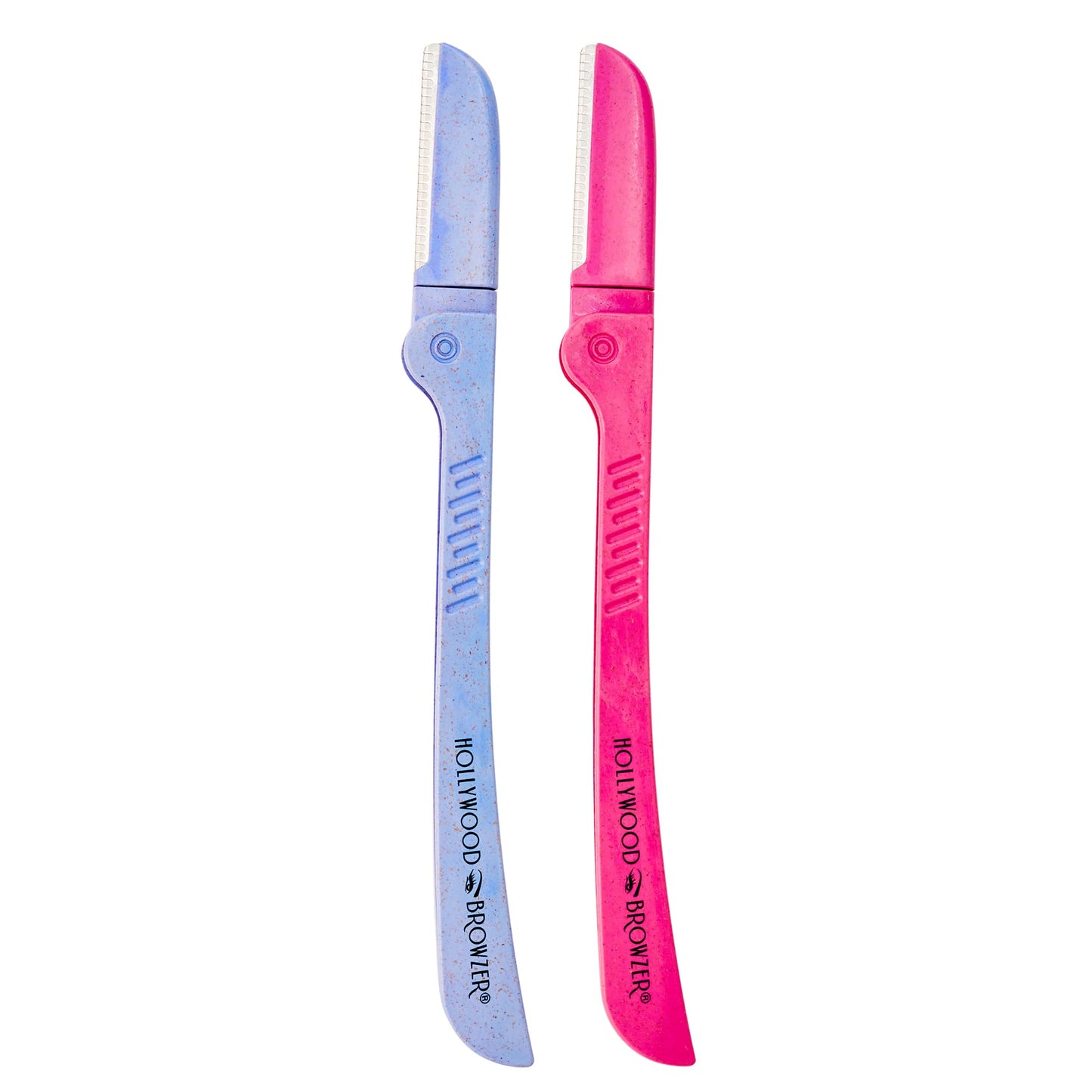 Hollywood Browzer Hair Removal and Dermaplaner Duo - Peach Fuzz and Eyebrow Razor for Women - Eyebrow Grooming Kit - Amethyst, Pink Sapphire - 2 pc Beauty and Personal Care Hollywood Browzer