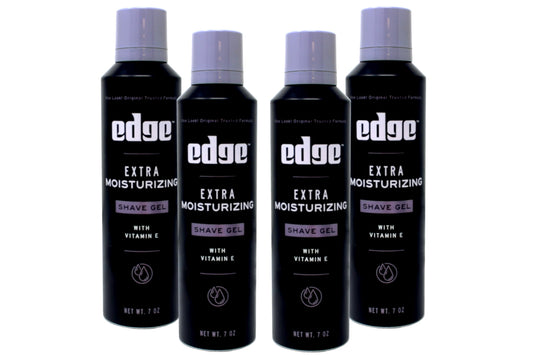 Edge Extra Moisturizing Shave Gel with Vitamin E, Shave Gel For Men That Moisturizes, Protects and Soothes To Help Reduce Skin Irritation, 7 oz, (Pack Beauty and Personal Care Edge