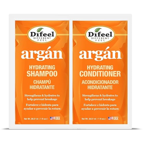 Difeel Hydrating Shampoo & Conditioner Dual Packet 2 oz. - Travel Size Shampoo & Conditioner Packette (1 Ounce Each) Beauty & Personal Care Difeel